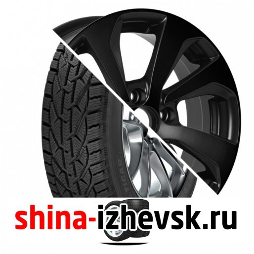 Колесо в сборе Tigar Winter 185/60 R15 T 88 + RST R005 6xR15 4×100 ET40 DIA60.1 Черный полностью матовый в Ижевске
